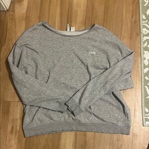 Divided Heather Gray Women's Sweater